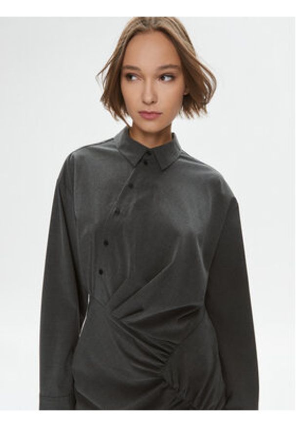 Herskind Sukienka codzienna Dorthea 4904988 Szary Regular Fit. Okazja: na co dzień. Kolor: szary. Materiał: syntetyk. Typ sukienki: proste. Styl: casual