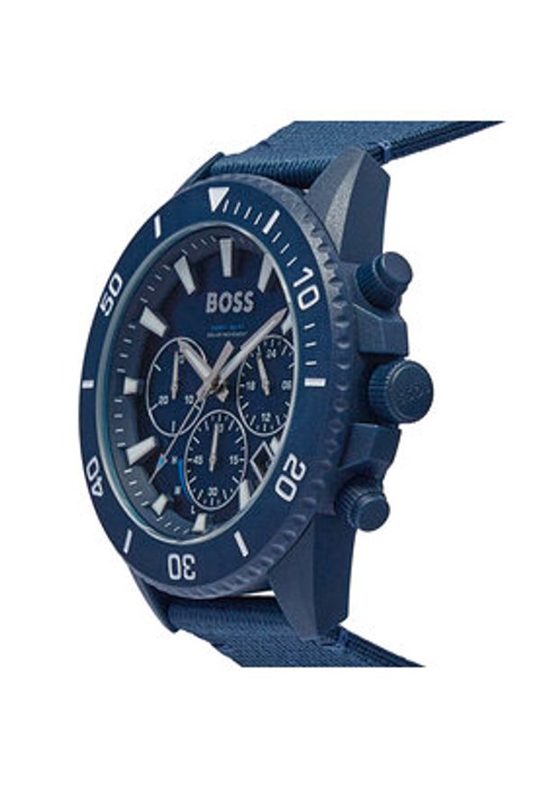BOSS - Boss Zegarek 1513919 Granatowy. Kolor: niebieski. Materiał: materiał