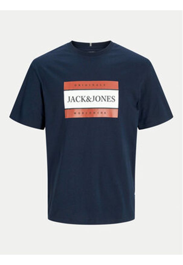 Jack & Jones - Jack&Jones T-Shirt Fredeiksberg 12262492 Granatowy Regular Fit. Kolor: niebieski. Materiał: bawełna