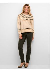 Cream Sweter Crcherry Knit 10610568 Beżowy Loose Fit. Kolor: beżowy. Materiał: syntetyk #3