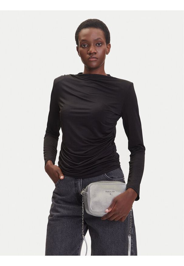 Patrizia Pepe Torebka 8B0071/L138 Srebrny. Kolor: srebrny. Materiał: skórzane