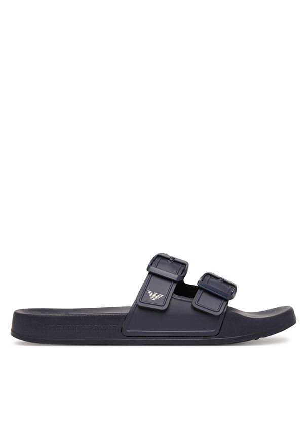 Klapki Emporio Armani. Kolor: niebieski