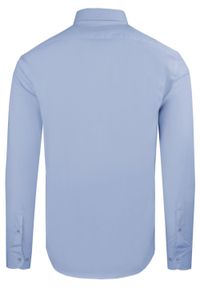 Delikatnie Taliowana Elegancka Koszula Męska - Victorio - Jasnoniebieska. Kolor: niebieski. Materiał: bawełna, elastan, poliester. Styl: elegancki #3