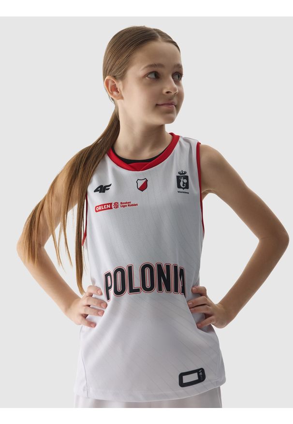 4f - Tank top replika domowy z sezonu 2023/24 dziecięcy 4F x Polonia Warszawa - multikolor. Kolor: wielokolorowy. Materiał: dzianina