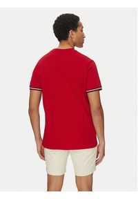 TOMMY HILFIGER - Tommy Hilfiger T-Shirt Global Stripe MW0MW38630 Czerwony Regular Fit. Kolor: czerwony. Materiał: bawełna #3