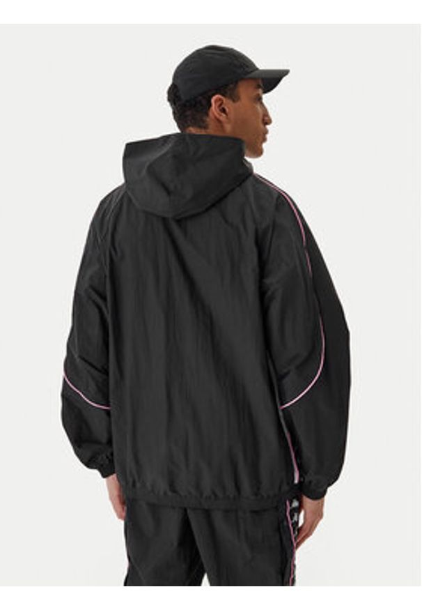 Kappa Wiatrówka Banda Silas 37222WW Czarny Comfort Fit. Kolor: czarny. Materiał: syntetyk