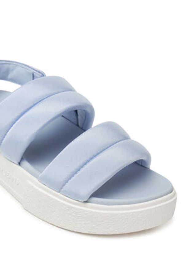 Tommy Jeans Sandały Tjw Flatform Sandal EN0EN02802 Błękitny. Kolor: niebieski. Materiał: materiał