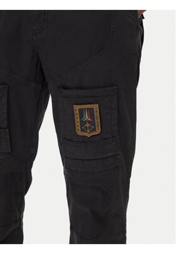 Aeronautica Militare Spodnie materiałowe 252PA1387UCT0149 Czarny Regular Fit. Kolor: czarny. Materiał: bawełna