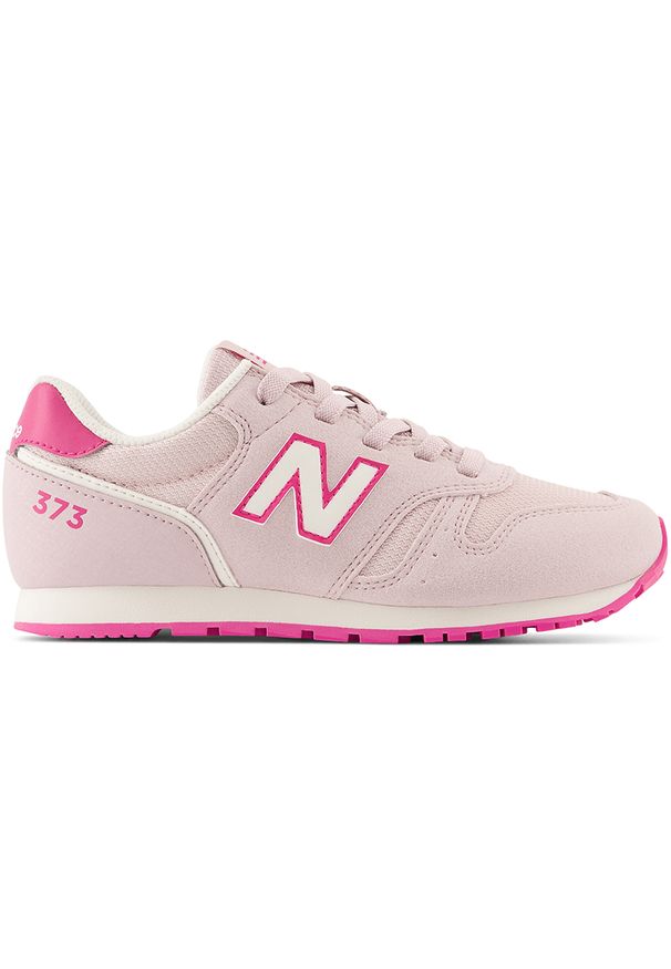 Buty dziecięce New Balance YC373XU2 – różowe. Okazja: na co dzień, na uczelnię. Kolor: różowy. Materiał: syntetyk, guma, materiał. Szerokość cholewki: normalna. Model: New Balance 373