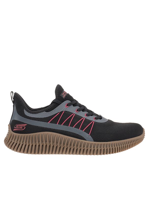 skechers - Buty Skechers Bobs Geo 118171BKMT - czarne. Okazja: na co dzień. Zapięcie: sznurówki. Kolor: czarny. Materiał: guma, materiał. Szerokość cholewki: normalna. Model: Skechers Sport