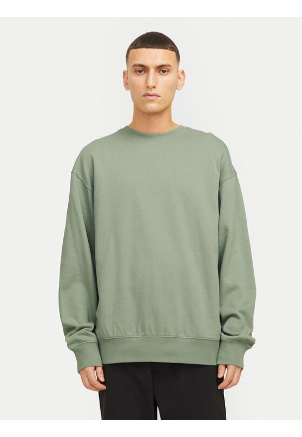 Jack & Jones Bluza Charge 12257853 Zielony Loose Fit. Kolor: zielony. Materiał: bawełna