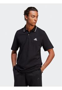 Adidas - adidas Polo Essentials IC9314 Czarny Regular Fit. Typ kołnierza: polo. Kolor: czarny. Materiał: bawełna #1