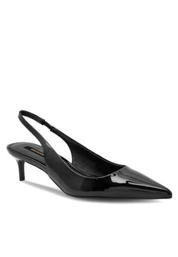 Gino Rossi Czółenka SIENA-V1569-6403-1 Czarny. Kolor: czarny. Materiał: lakier, skóra