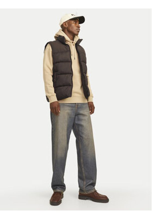 Jack & Jones - Jack&Jones Kamizelka Moon 12256860 Czarny Regular Fit. Kolor: czarny. Materiał: syntetyk