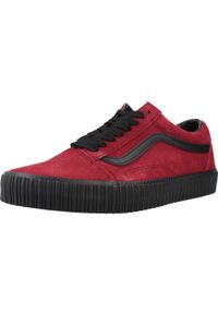 Vans - Kapcie VANS OLD SKOOL CREEPER Bordeaux. Kolor: czerwony. Materiał: tkanina, skóra. Model: Vans Old Skool. Sport: turystyka piesza