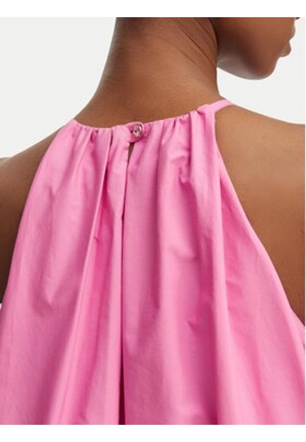 Rinascimento Sukienka koktajlowa CFC0124139003 Różowy Regular Fit. Kolor: różowy. Materiał: bawełna. Styl: wizytowy