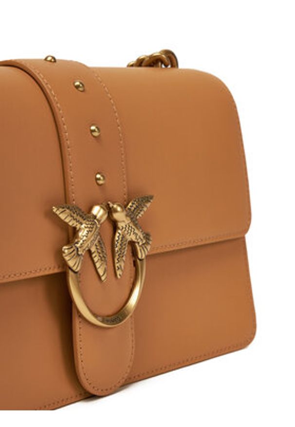 Pinko - PINKO Torebka 100053 A0F1 C83Q Brązowy. Kolor: brązowy. Materiał: skórzane