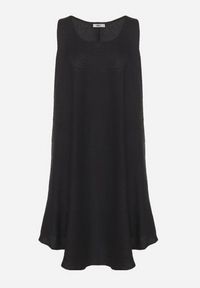 Born2be - Czarna Rozkloszowana Klasyczna Sukienka Lunetira. Okazja: na co dzień, na spacer. Kolor: czarny. Materiał: jeans. Typ sukienki: proste. Styl: klasyczny #2