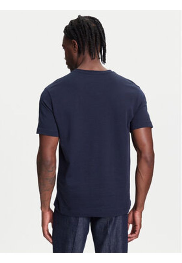 United Colors of Benetton - United Colors Of Benetton T-Shirt 3M4WU1088 Granatowy Relaxed Fit. Kolor: niebieski. Materiał: bawełna