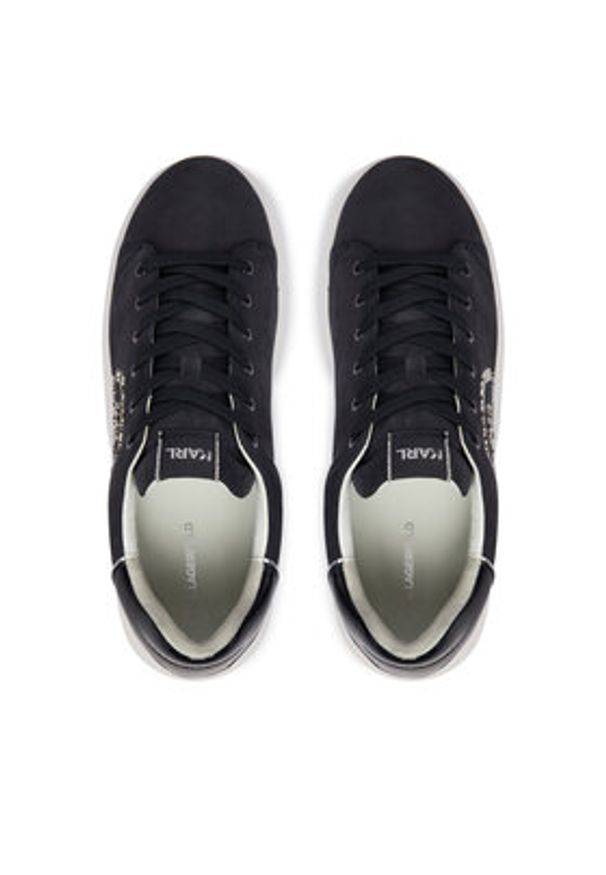 Karl Lagerfeld - KARL LAGERFELD Sneakersy Kapri KL52539B Granatowy. Kolor: niebieski. Materiał: nubuk, skóra