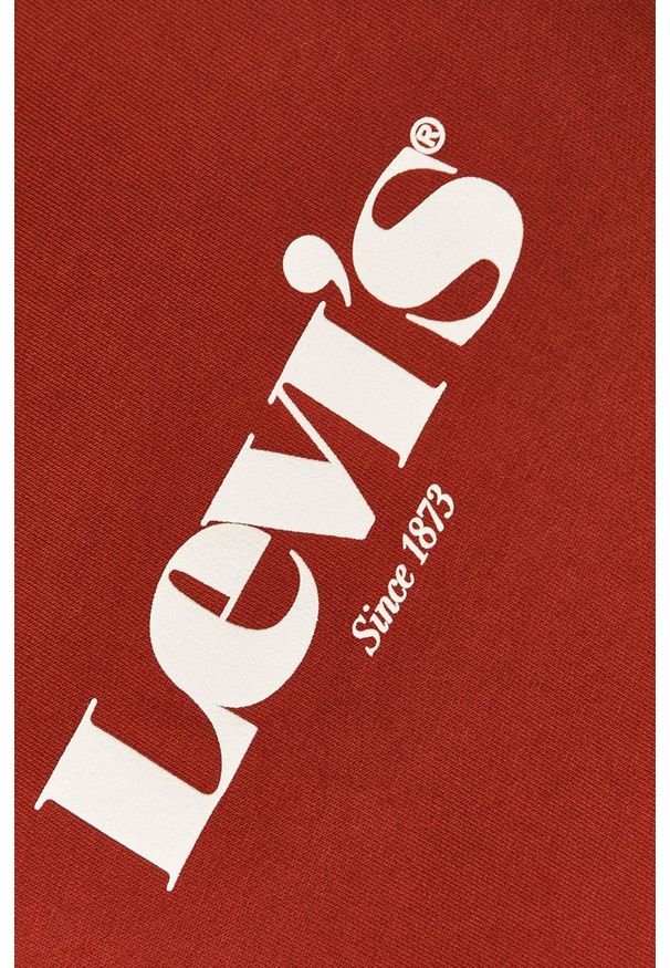 Levi's® - Levi's - Bluza bawełniana. Okazja: na spotkanie biznesowe, na co dzień. Kolor: czerwony. Materiał: bawełna. Wzór: nadruk. Styl: casual, biznesowy