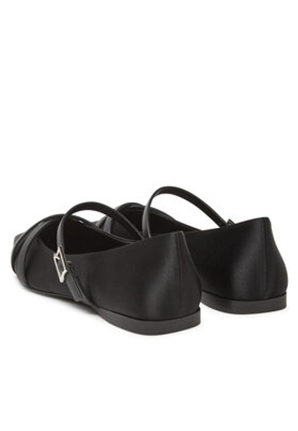 Max Mara Półbuty Satinflat 2514521272600 Czarny. Kolor: czarny. Materiał: materiał