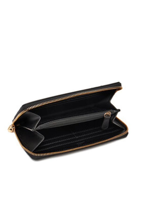 Love Moschino - LOVE MOSCHINO Duży Portfel Damski JC5611PP1NKD0000 Czarny. Kolor: czarny. Materiał: skóra