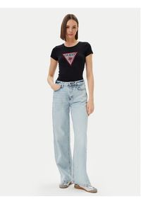 Guess T-Shirt E5GI08 J1314 Czarny Slim Fit. Kolor: czarny. Materiał: bawełna #5