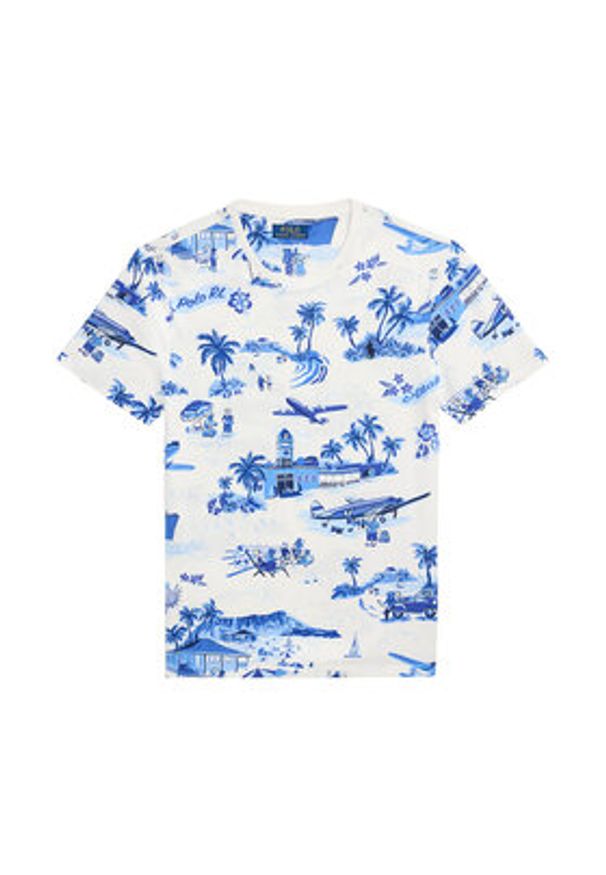 Polo Ralph Lauren T-Shirt 710963814001 Niebieski Custom Slim Fit. Typ kołnierza: polo. Kolor: niebieski. Materiał: bawełna