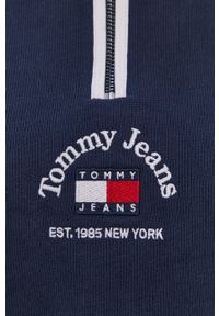Tommy Jeans Bluza bawełniana damska kolor granatowy z kapturem z aplikacją. Okazja: na co dzień. Typ kołnierza: kaptur. Kolor: niebieski. Materiał: bawełna. Długość rękawa: długi rękaw. Długość: długie. Wzór: aplikacja. Styl: casual #2