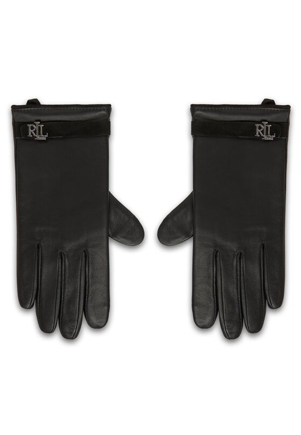 Lauren Ralph Lauren - LAUREN RALPH LAUREN Rękawiczki 454927240001 Czarny. Kolor: czarny. Materiał: skóra