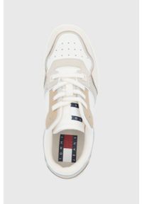 Tommy Jeans buty EN0EN01734.ACM.ELEVATE kolor beżowy. Nosek buta: okrągły. Zapięcie: sznurówki. Kolor: beżowy. Materiał: materiał, guma, włókno #4