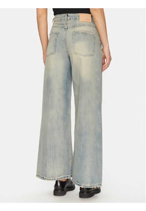 ViCOLO Jeansy DD5122 Niebieski Wide Leg. Kolor: niebieski