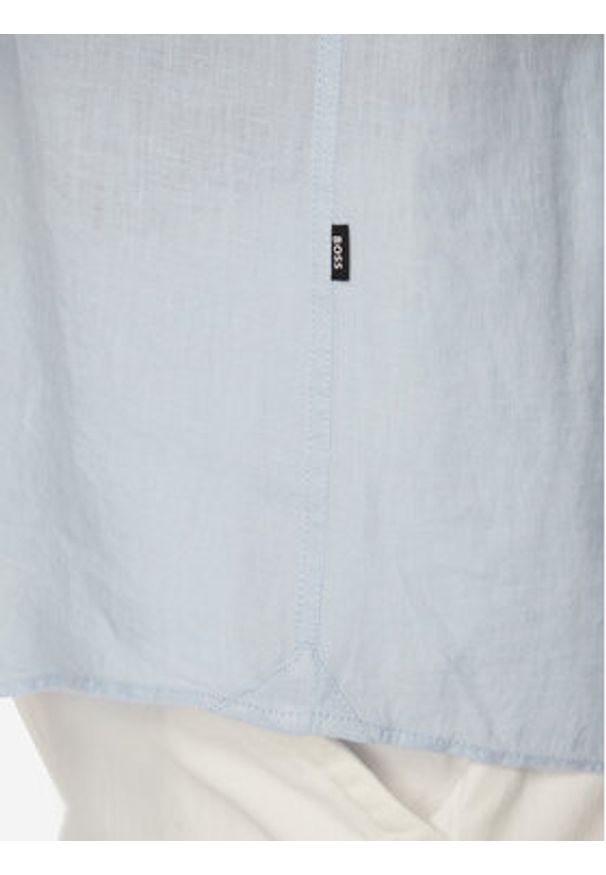 BOSS Koszula H-Liam 50556077 Niebieski jasny Regular Fit. Kolor: niebieski. Materiał: len