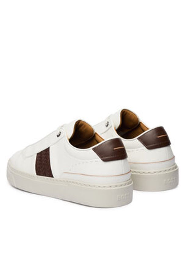 BOSS Sneakersy Gary 50555667 Biały. Kolor: biały. Materiał: skóra