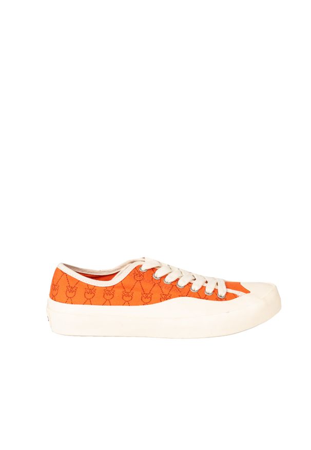 Pinko Sneakersy "Antony 1" | 1H210F Y84K | Kobieta | Pomarańczowy. Nosek buta: okrągły. Kolor: pomarańczowy. Materiał: tkanina