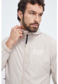 EA7 Emporio Armani dres męski kolor beżowy. Kolor: beżowy. Materiał: dresówka #5