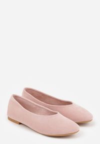 Born2be - Różowe Casualowe Balerinki z Imitacji Zamszu Zambra. Okazja: na co dzień. Kolor: różowy. Materiał: zamsz. Wzór: kolorowy. Sezon: lato. Styl: casual #3