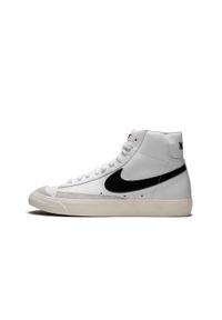 Buty do chodzenia męskie Nike Blazer Mid 77 Vintage. Wysokość cholewki: za kostkę. Zapięcie: sznurówki. Kolor: biały. Materiał: syntetyk, tkanina, skóra, materiał. Szerokość cholewki: normalna. Sport: turystyka piesza #1
