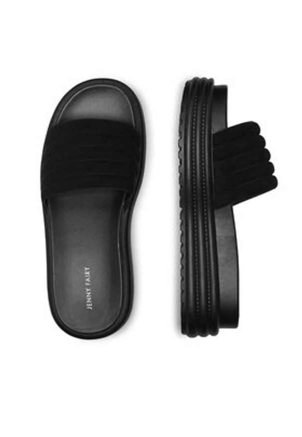 Jenny Fairy Klapki WFA2747-1 Czarny. Kolor: czarny. Materiał: materiał