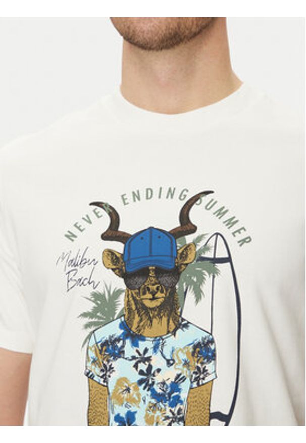 Blend T-Shirt 20718280 Biały Regular Fit. Kolor: biały. Materiał: bawełna