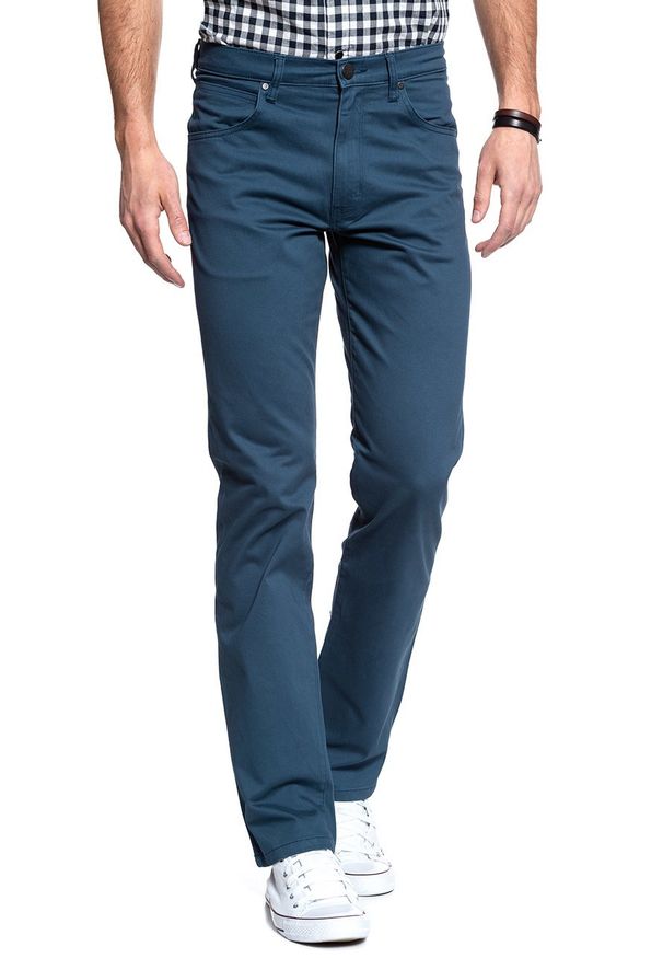 Wrangler - WRANGLER SPODNIE MĘSKIE ARIZONA OXFORD BLUE W12OA1072 112126282. Materiał: materiał