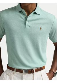 Polo Ralph Lauren Polo 710704319166 Zielony Custom Slim Fit. Typ kołnierza: polo. Kolor: zielony. Materiał: bawełna #4