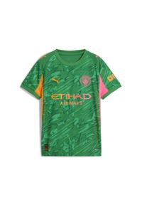 Puma - Młodzieżowa koszulka bramkarska Manchester City 25/26 PUMA. Kolor: zielony, pomarańczowy, wielokolorowy, żółty. Materiał: tkanina. Sport: piłka nożna