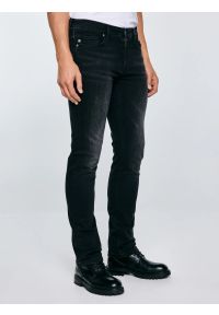 Big-Star - Jeansy męskie dopasowane czarne Terry 955. Okazja: na co dzień. Stan: obniżony. Kolor: czarny. Wzór: jednolity. Styl: casual #6