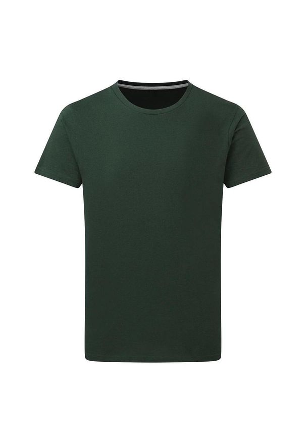 SG - Męska Koszulka Z Doskonałym Nadrukiem. Kolor: zielony. Wzór: nadruk. Sport: turystyka piesza