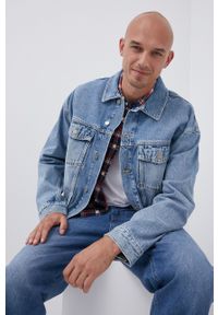 Dr. Denim Kurtka jeansowa męska przejściowa. Okazja: na co dzień. Kolor: niebieski. Materiał: jeans, denim. Styl: casual #1