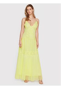 Pinko Sukienka wieczorowa Oristano 1G17HD Y7UZ Żółty Regular Fit. Kolor: żółty. Materiał: bawełna. Styl: wizytowy #4