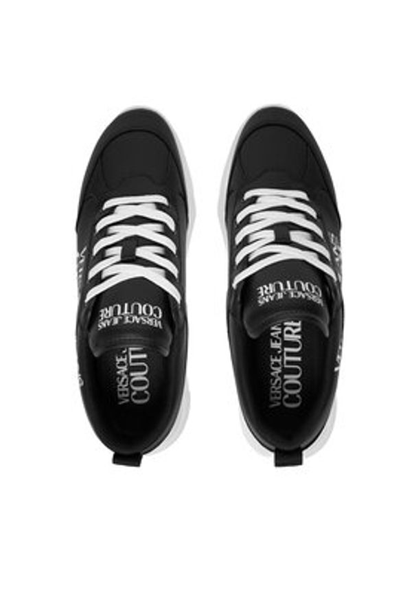 Versace Jeans Couture Sneakersy 79YA3SC1 Czarny. Kolor: czarny. Materiał: skóra
