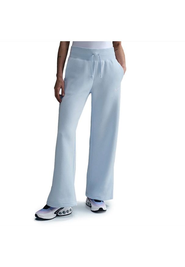 Spodnie damskie Nike Sportswear Phoenix Polar DQ5615-423 - niebieskie. Kolor: niebieski. Materiał: polar. Sport: fitness